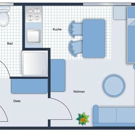 Einfache 1-zimmer In 公寓 *